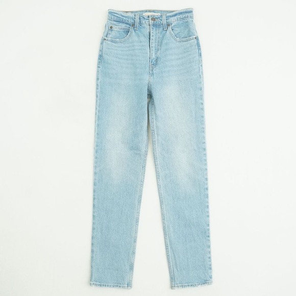 Levi's Premium 70s High Slim Straight Jeans Womens Size 25 Light Wash Denim - Picture 1 of 11